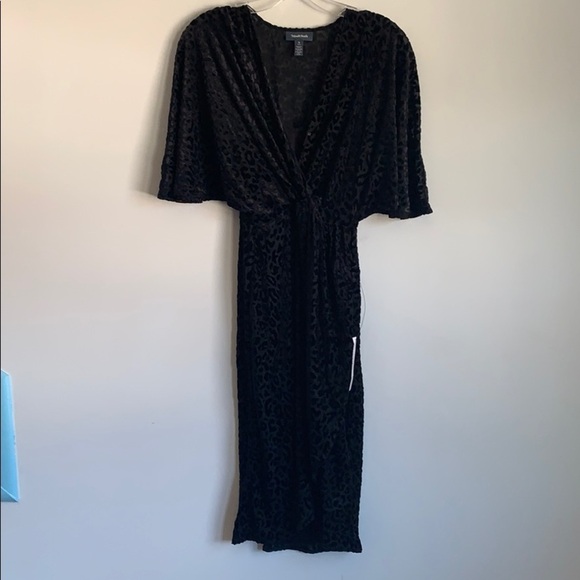 leopard velvet burnout dress Modcloth - Picture 2 of 4
